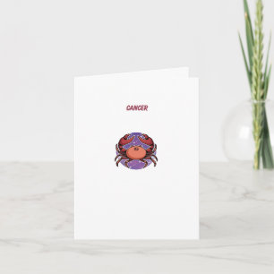 Tarjeta Cáncer Rosa, zodiaco, impresión de signo zodiacal