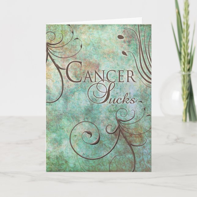 Tarjeta Cáncer Sucks (Anverso)