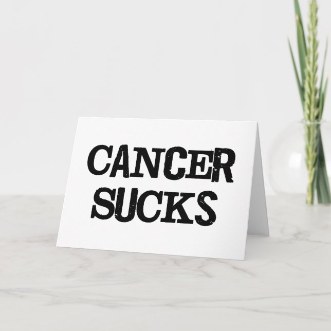 Tarjeta Cáncer Sucks (Anverso)