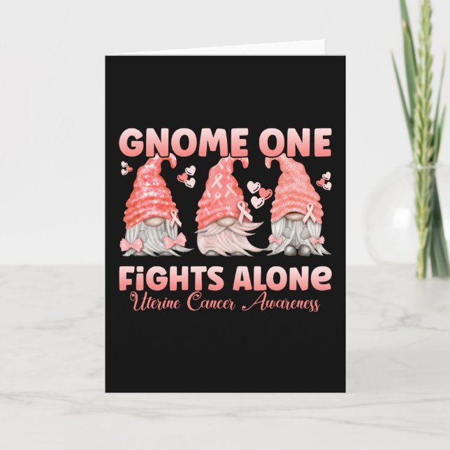 Tarjeta Cáncer Uterino Cinta Cinta Cinta Cinta Gnome (Anverso)