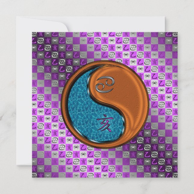 Tarjeta Cáncer y jabalí (Anverso)