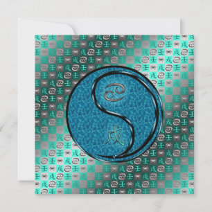 Tarjeta Cáncer y Perro de Agua