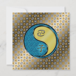 Tarjeta Cáncer y Rata Metalizado