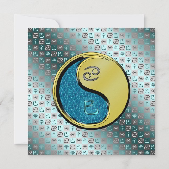 Tarjeta Cáncer y Serpiente de Metal (Anverso)