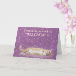 Tarjeta Cáncer y Sueñecitos de Gato Apoyan