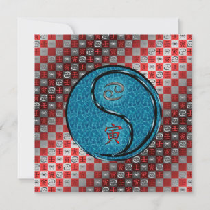 Tarjeta Cáncer y Tigre de Agua