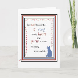 Tarjeta Canción de 2743 gatos en cumpleaños del corazón