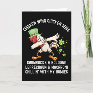 Tarjeta Canción de ala de pollo Ala de pollo Hot Dog Bolog