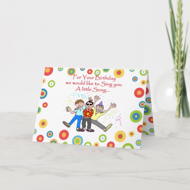 Tarjeta Canción de cumpleaños (Anverso)