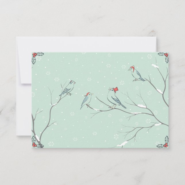 Tarjeta Canción de Navidades cantantes (Anverso)