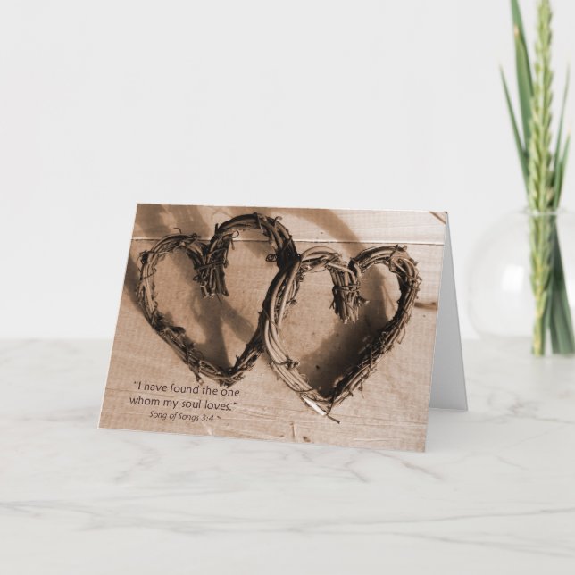 Tarjeta Canción de Solomon Verse Te amo (Anverso)