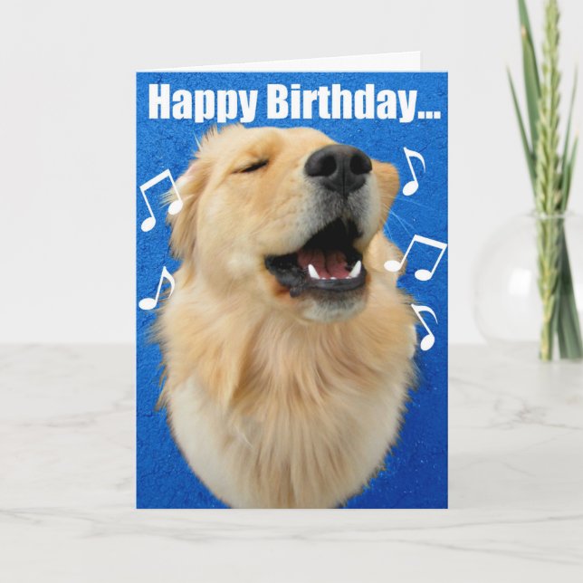 Tarjeta ¡Canción del feliz cumpleaños a USTED! (Anverso)