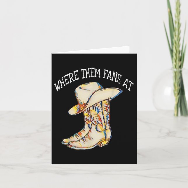Tarjeta Canción popular de danza de línea con Gorra de vaq (Anverso)