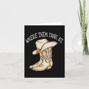 Tarjeta Canción popular de danza de línea con Gorra de vaq
