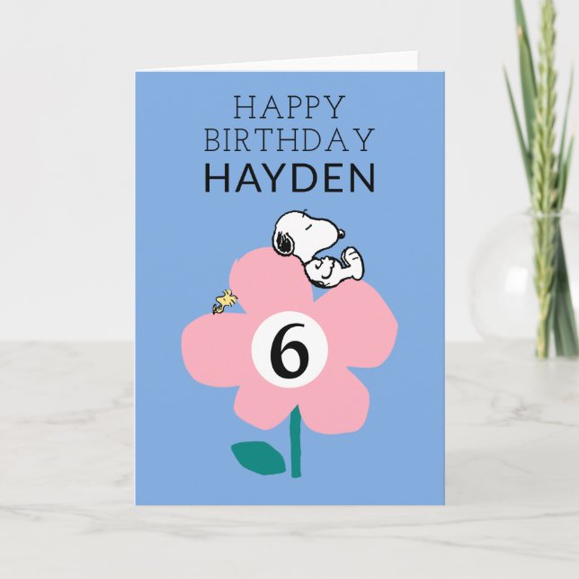 Tarjeta CANCIONES DE PEANUTS | Snoopy Feliz Cumpleaños (Anverso)