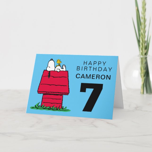 Tarjeta CANCIONES | Snoopy Feliz Cumpleaños (Anverso)