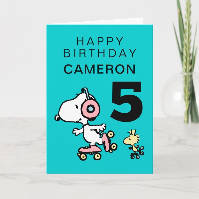 Tarjeta CANCIONES | Snoopy Feliz Cumpleaños (Anverso)