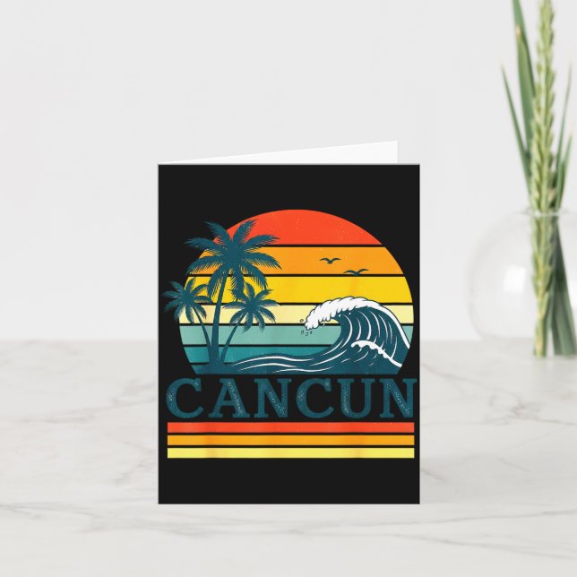 Tarjeta Cancun Holiday Christmas Trip Vacation Matching  (Anverso)