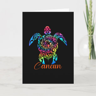 Tarjeta Cancun México Playa Tortuga Marina Vacaciones Viaj