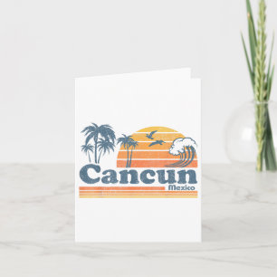Tarjeta Cancun México Playa Verano Vacaciones Sun Vintage