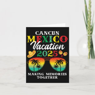 Tarjeta Cancun Mexico Vacation 2025 Trip Beach Matching Fa