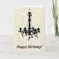 Candelabro con fondo escrito a mano Cumpleaños