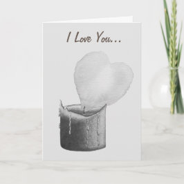 Tarjeta candelabro de flor en forma de corazón romántico g