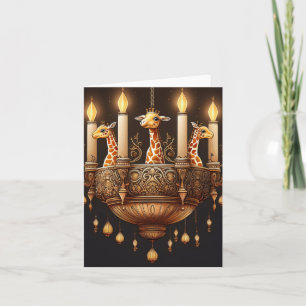 Tarjeta Candle Giraffe Chandelier