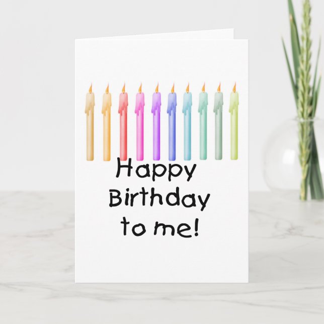 Tarjeta Candles Happy Birday (Anverso)