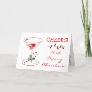 Tarjeta Candy Cane Chequea a Navidades Martini