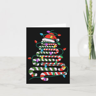 Tarjeta Candy Cane Christmas Tree Xmas Love Candy Mens Wom