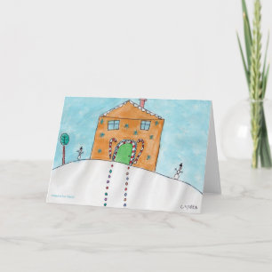 Tarjeta Candy Cane Cottage - KidsArt para CHOC