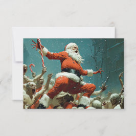 Tarjeta Candy Cane Crusader Flat Greeting Card