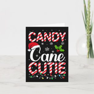 Tarjeta Candy Cane Cutie Cute graciosos Navidades Xmas Can