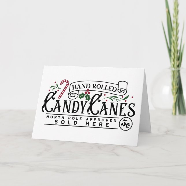 Tarjeta Candy Canes (Anverso)