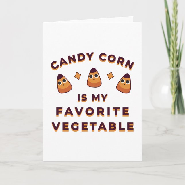 Tarjeta Candy Corn Halloween (Anverso)