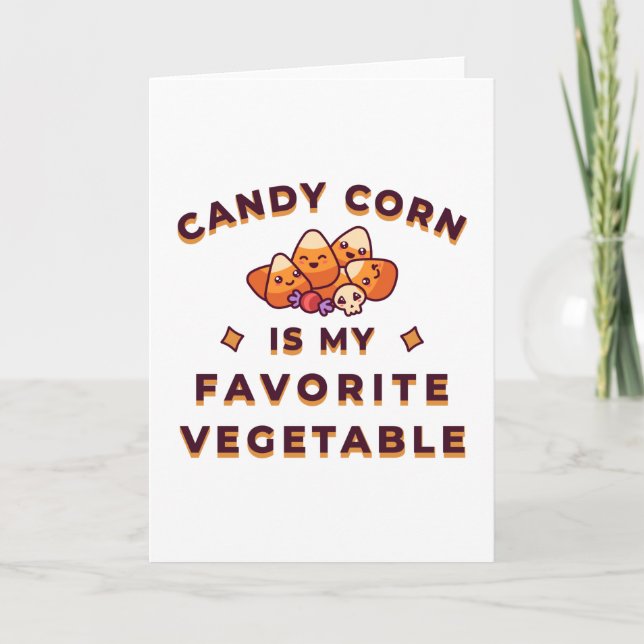 Tarjeta Candy Corn Halloween (Anverso)