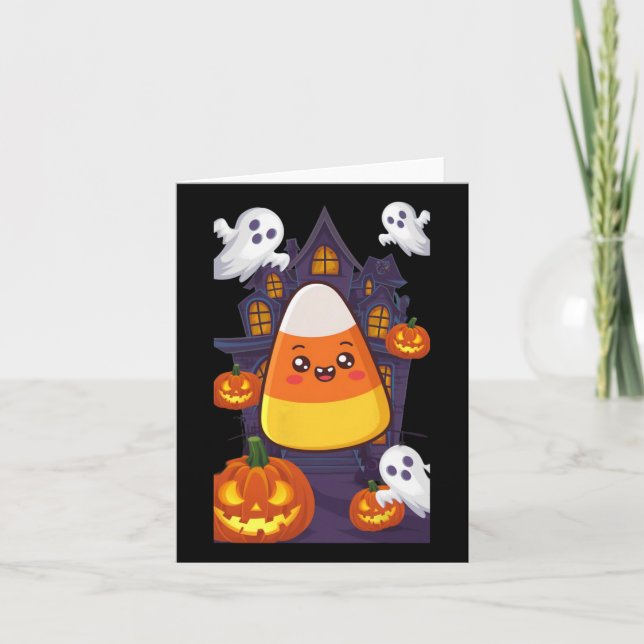Tarjeta Candy Corn Halloween Costume (Anverso)
