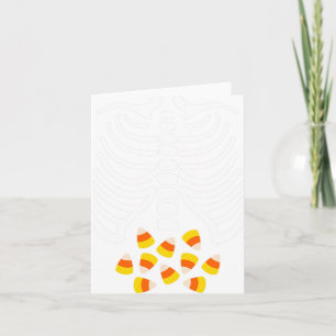 Tarjeta Candy Corn Skeleton Cage Halloween Costume