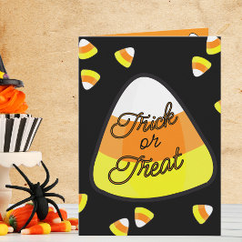 Tarjeta Candy Corn trata Halloween