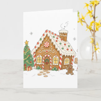 Tarjeta Candy Gingerbread House for Holiday Baking Lovers