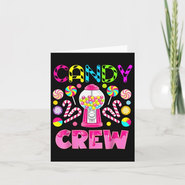 Tarjeta Candy Land Candy Crew Fiesta Disfraces de Hallowee (Anverso)