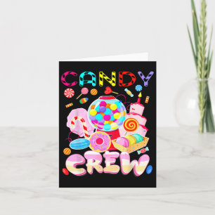 Tarjeta Candy Land Candy Crew Fiesta Halloween disfraces A