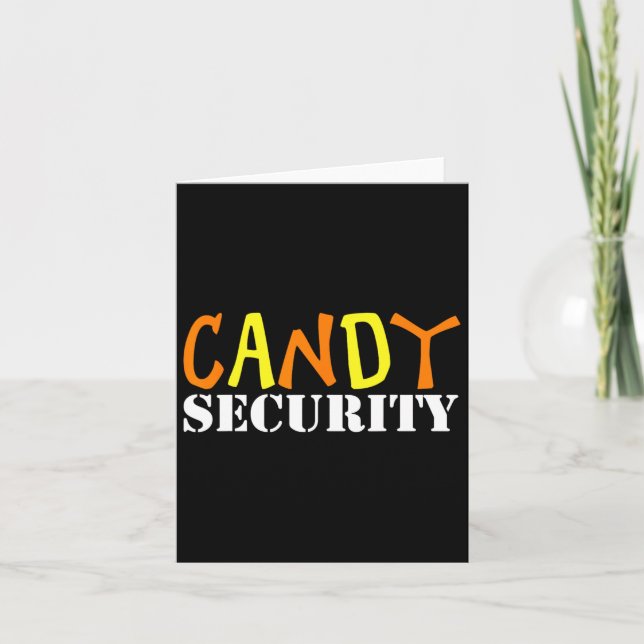 Tarjeta Candy Security Fácil Disfraz De Halloween Para Laz (Anverso)