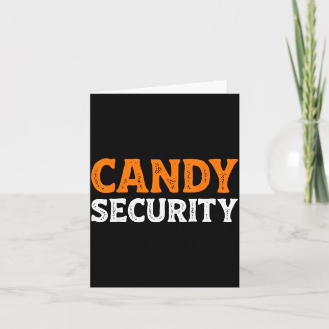 Tarjeta Candy Security Funny Easy Lazy Halloween Dad Mom P (Anverso)