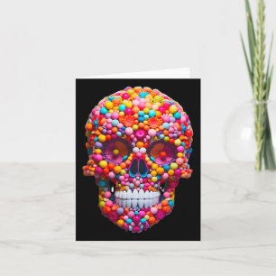Tarjeta Candy Skull Bubble Gum Skeleton Halloween Candies