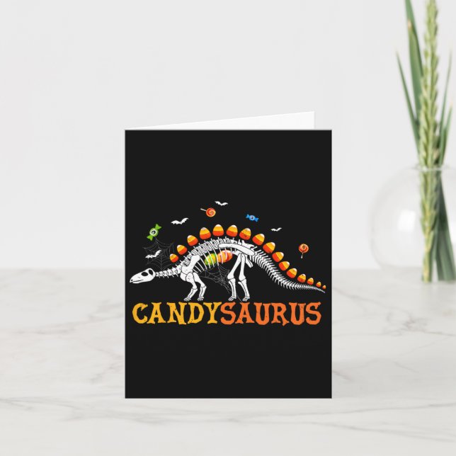Tarjeta Candysaurus Caramelo de Maíz Esqueleto de Dinosaur (Anverso)