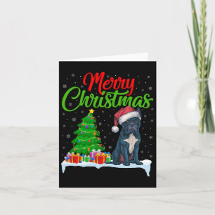 Tarjeta Cane Corso Dog Christmas Tree Enfoca Divertidas Na