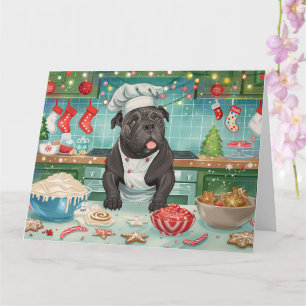 Tarjeta Cane Corso Holiday Baking: Navidades festivos