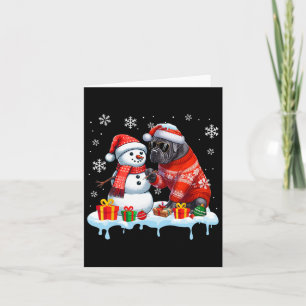 Tarjeta Cane Corso Sungles Sweater Build Snowman Xmas Owne